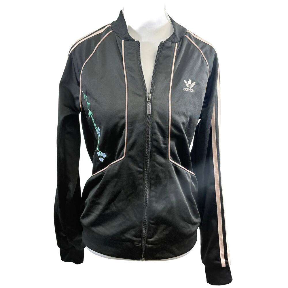 Adidas Women's zipper sweatshirt "Love All, Trust A Few, Do Wrong To None"